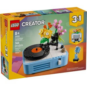 Record Player with Flowers - 31172