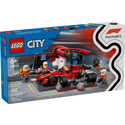 F1 Pit Stop & Pit Crew with Ferrari Car - 60443