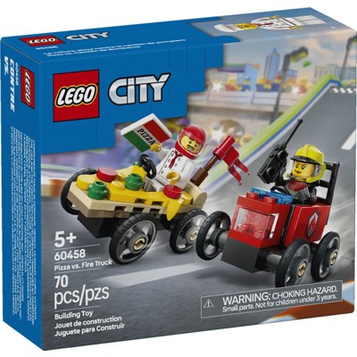 Pizza vs. Fire Truck Race Car Pack - 60458
