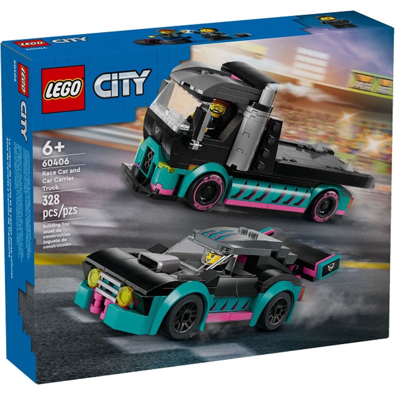 Race Car and Car Carrier Truck - 60406