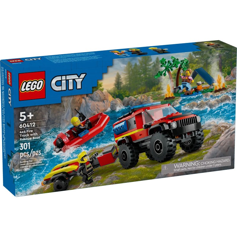 4x4 Fire Truck with Rescue Boat - 60412
