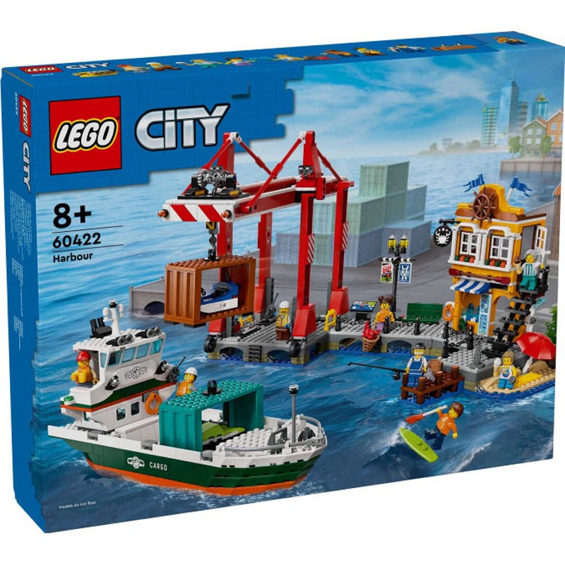 Seaside Harbor with Cargo Ship - 60422