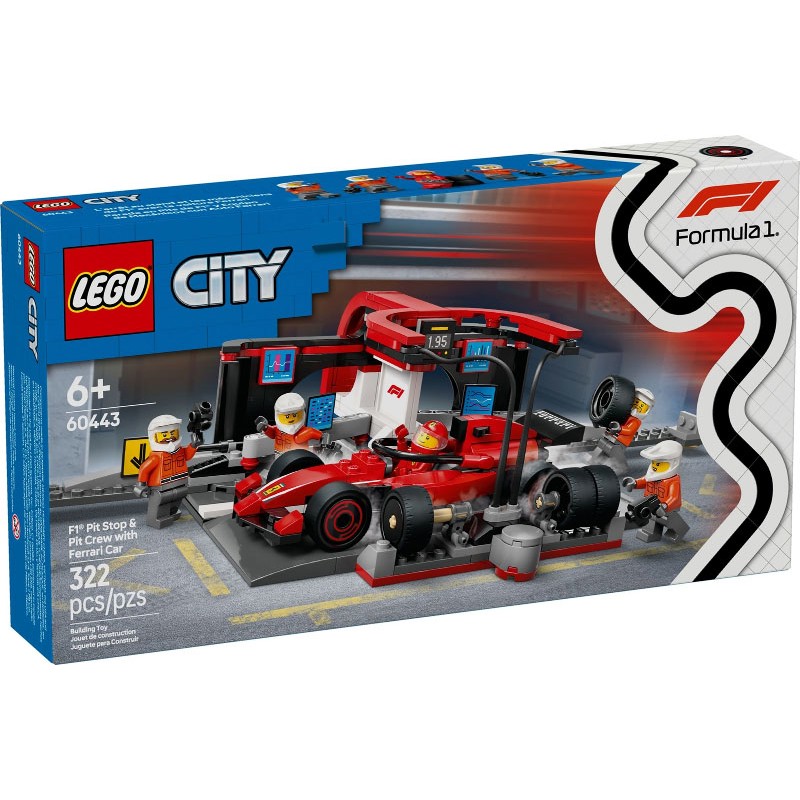 F1 Pit Stop & Pit Crew with Ferrari Car - 60443