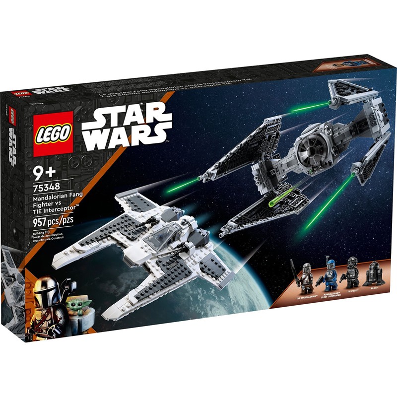 Mandalorian Fang Fighter vs. TIe Interceptor - 75348