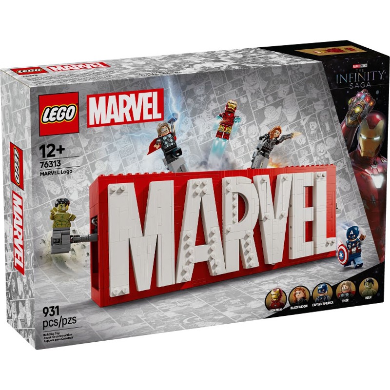 MARVEL Logo & Minifigures - 76313